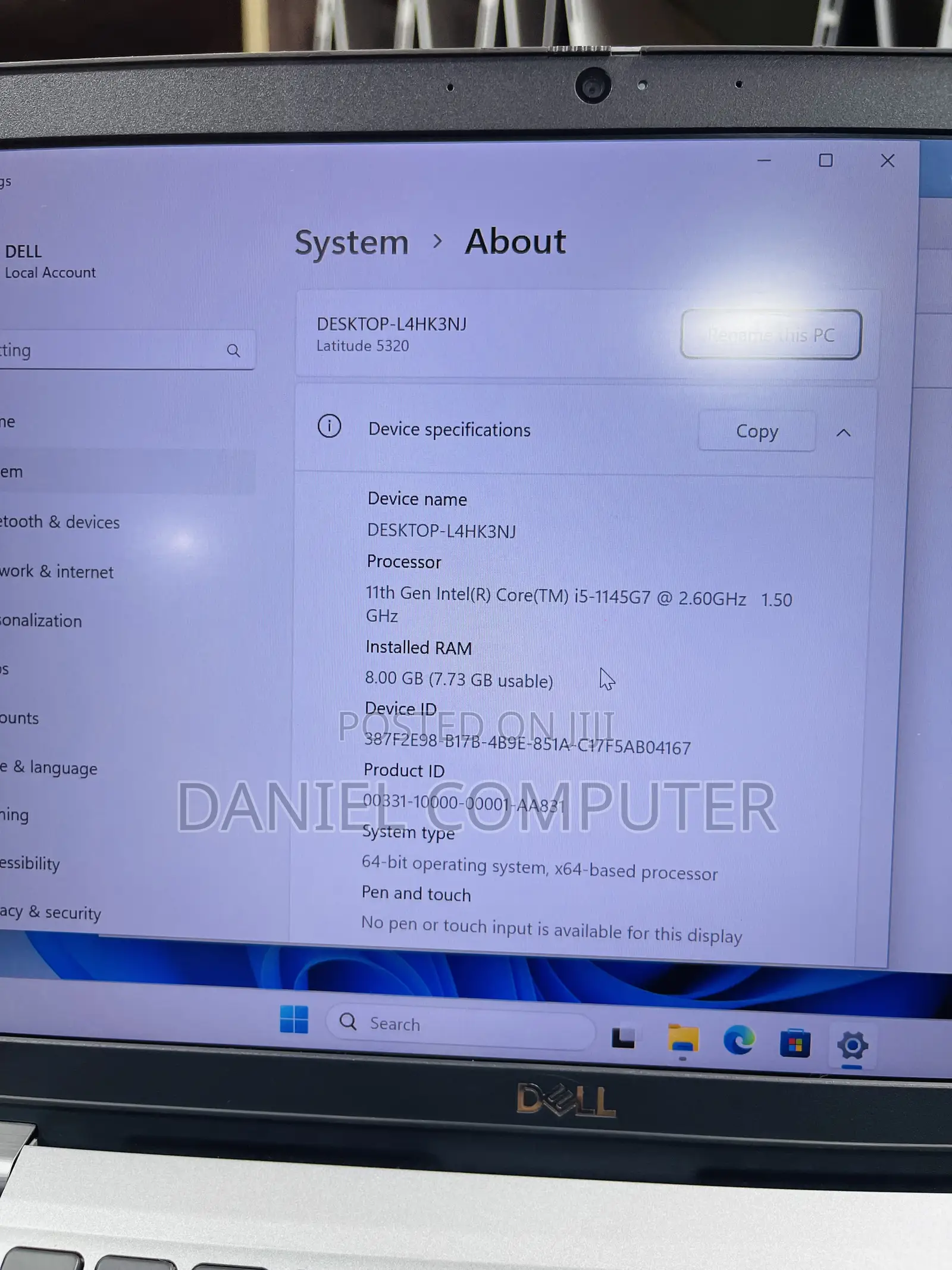 Laptop Dell Latitude 5320 8GB Intel Core i5 SSD 256GB