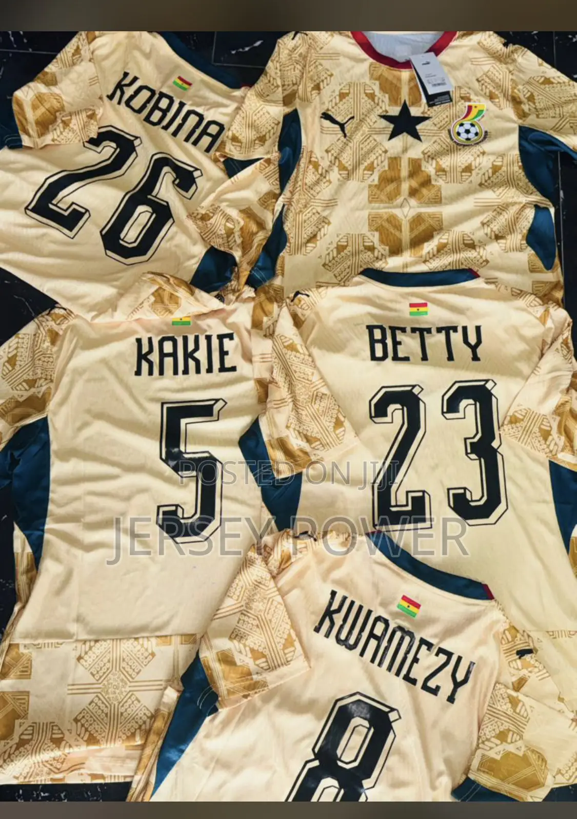 Ghana World Cup 26 Away Gold/Yellow Jersey