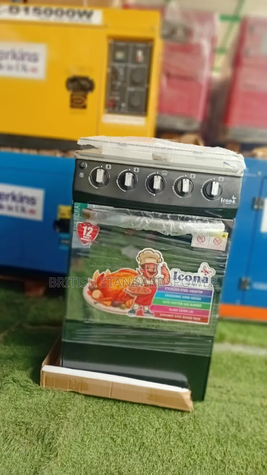 Durable Icona 4 Burner Cooker With Oven for Home Use