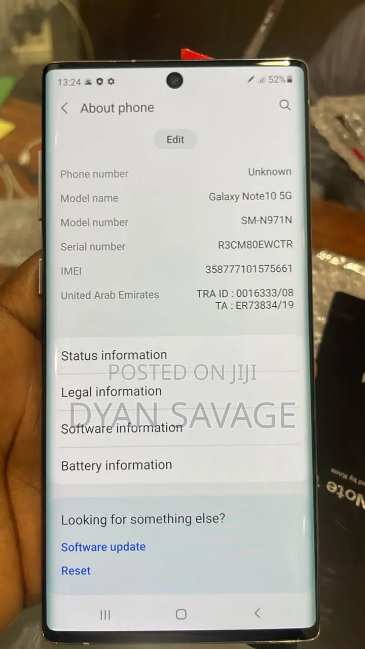 New Samsung Galaxy Note 10 5G 256 GB Silver