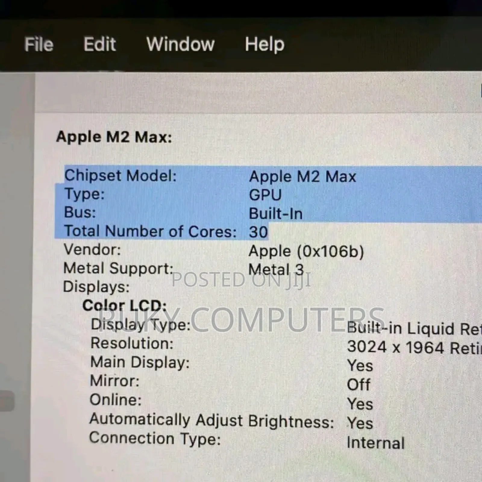 New Apple MacBook Pro 2023 M2 Max 14-inch 16GB Apple M2 SSD 512GB