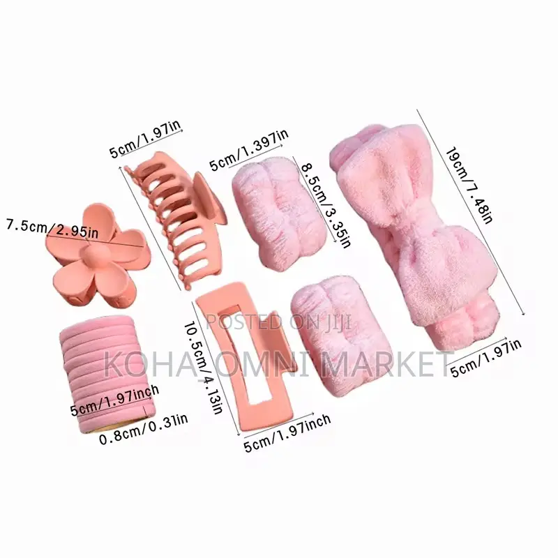16pcs Head And Wrist Band/ Hair Ties/ Hair Clips Set