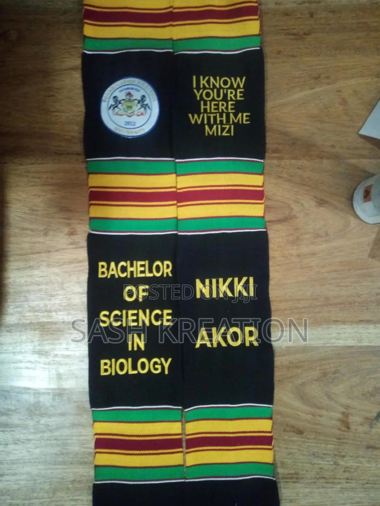 Woven Cotton Kente Sash