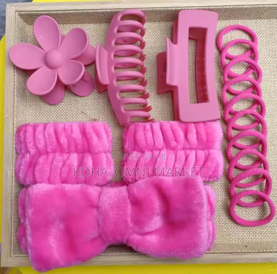 16pcs Head And Wrist Band/ Hair Ties/ Hair Clips Set
