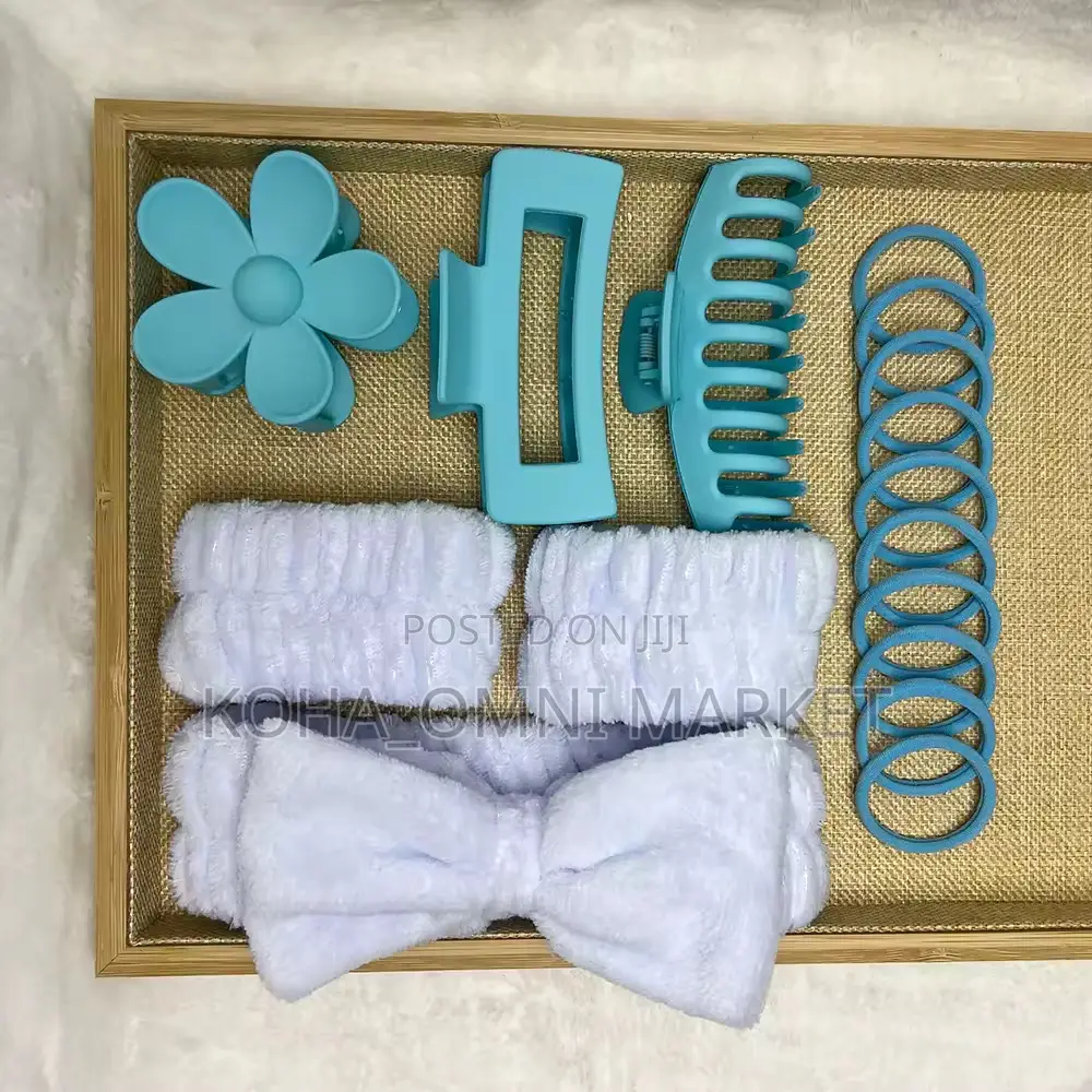 16pcs Head And Wrist Band/ Hair Ties/ Hair Clips Set