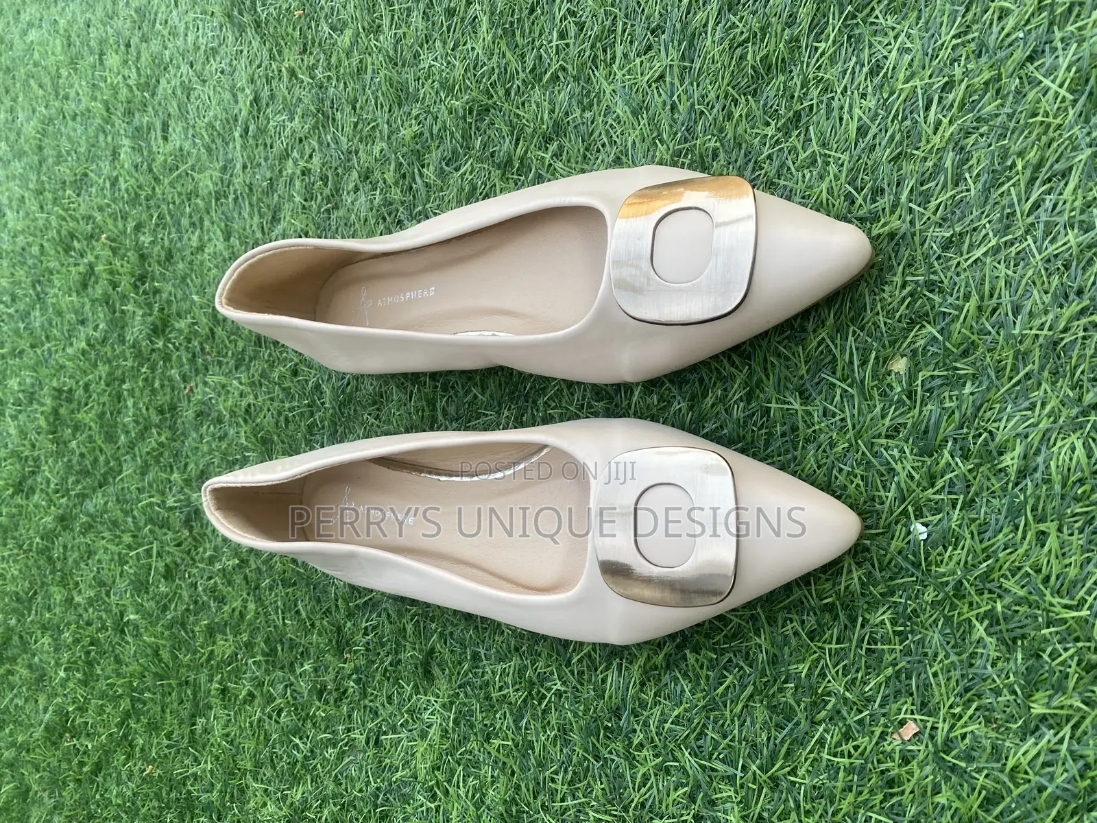 Champagne Luxe Buckle Flats