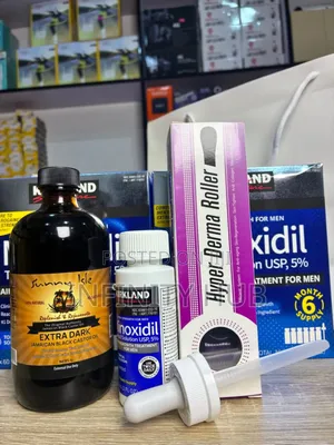 Kirkland Minoxidil,Derma Roller and Castar Oil Large Combo