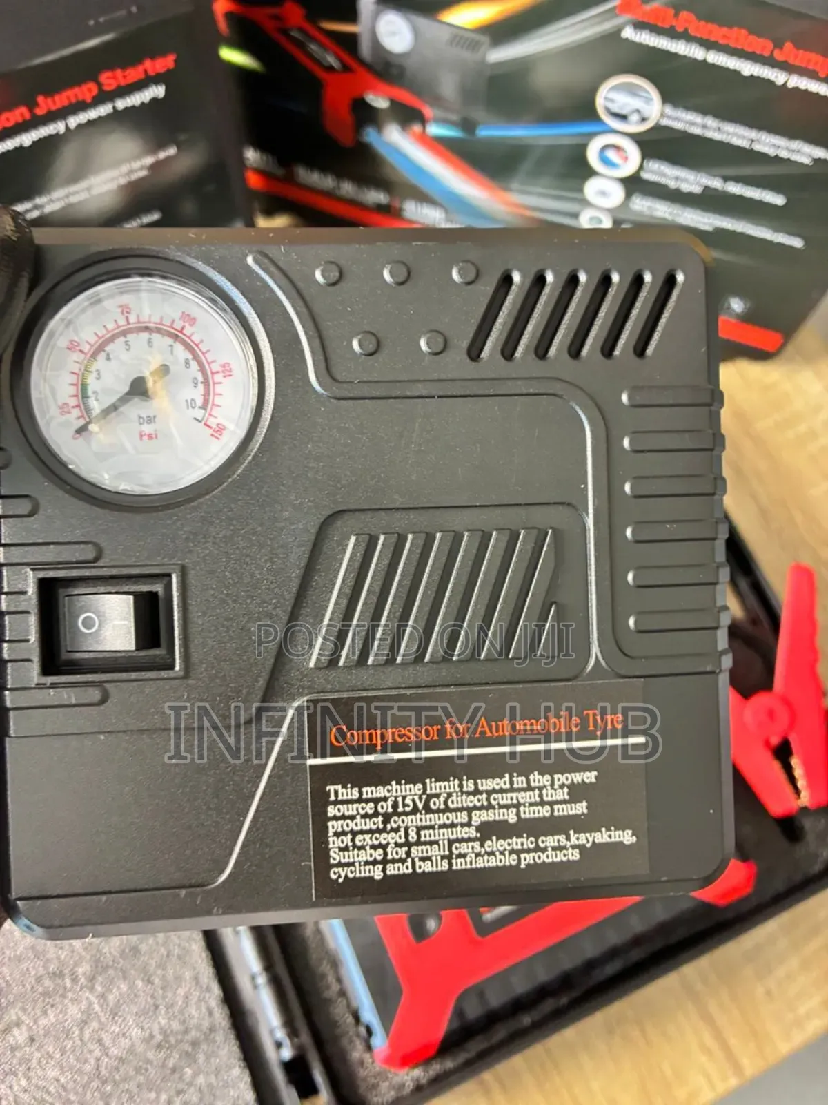 Portable Multifunction Battery Jump Starter for Cars and Vehicles