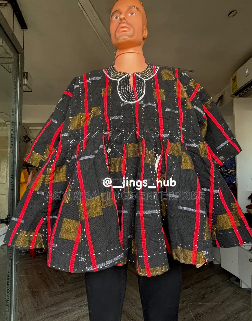 Red and Brown Strip Men Fugu