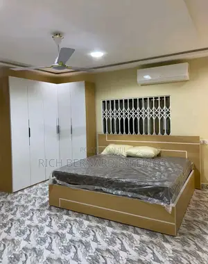 Modern Bedroom Set : Queen Size Bed + 4in1 Wardrobe + Led Dresser Set