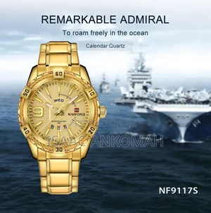 Naviforce Watch Men Gold