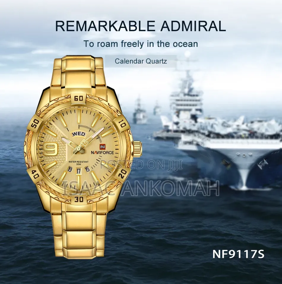 Naviforce Watch Men Gold