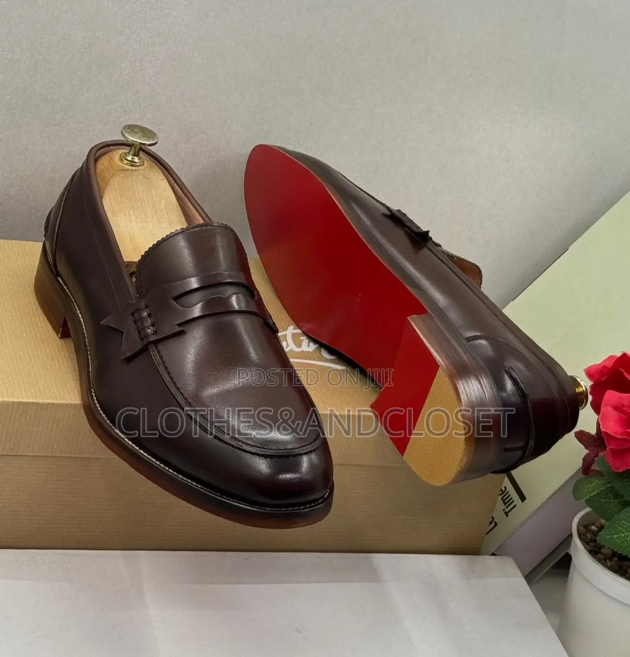 Men’S Brown Leather Penny Loafers