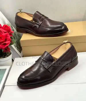 Men’S Brown Leather Penny Loafers