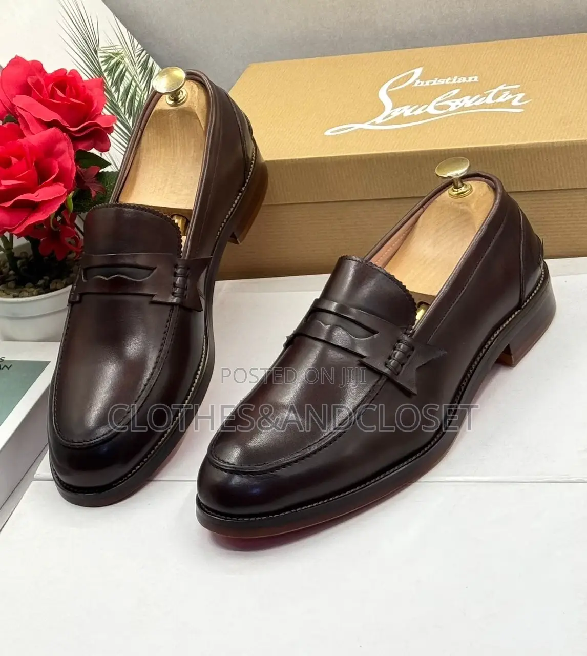 Men’S Brown Leather Penny Loafers