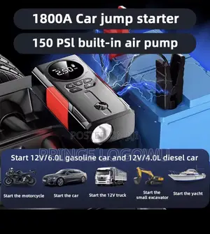 1800a Jump Starter 150 Psi Tire Inflator Portable Car Emergency Kit