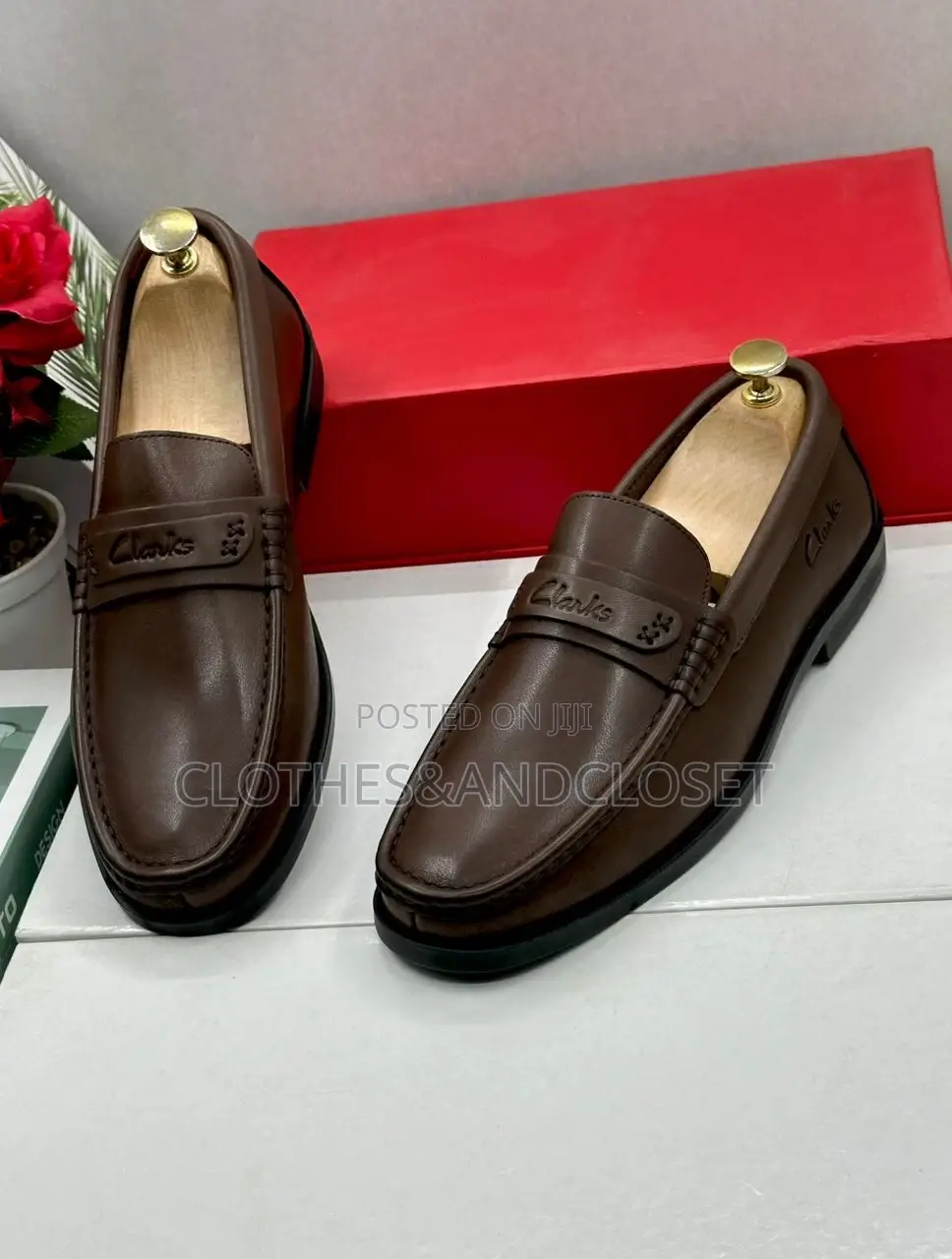 Men’S Brown Clark’S Leather Loafers