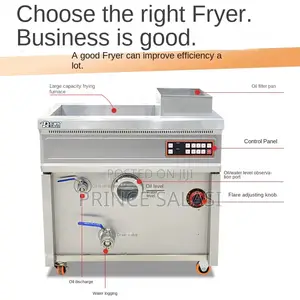 Oil-Water Commercial Large Capacity(60l) Gas(Electric) Fryer