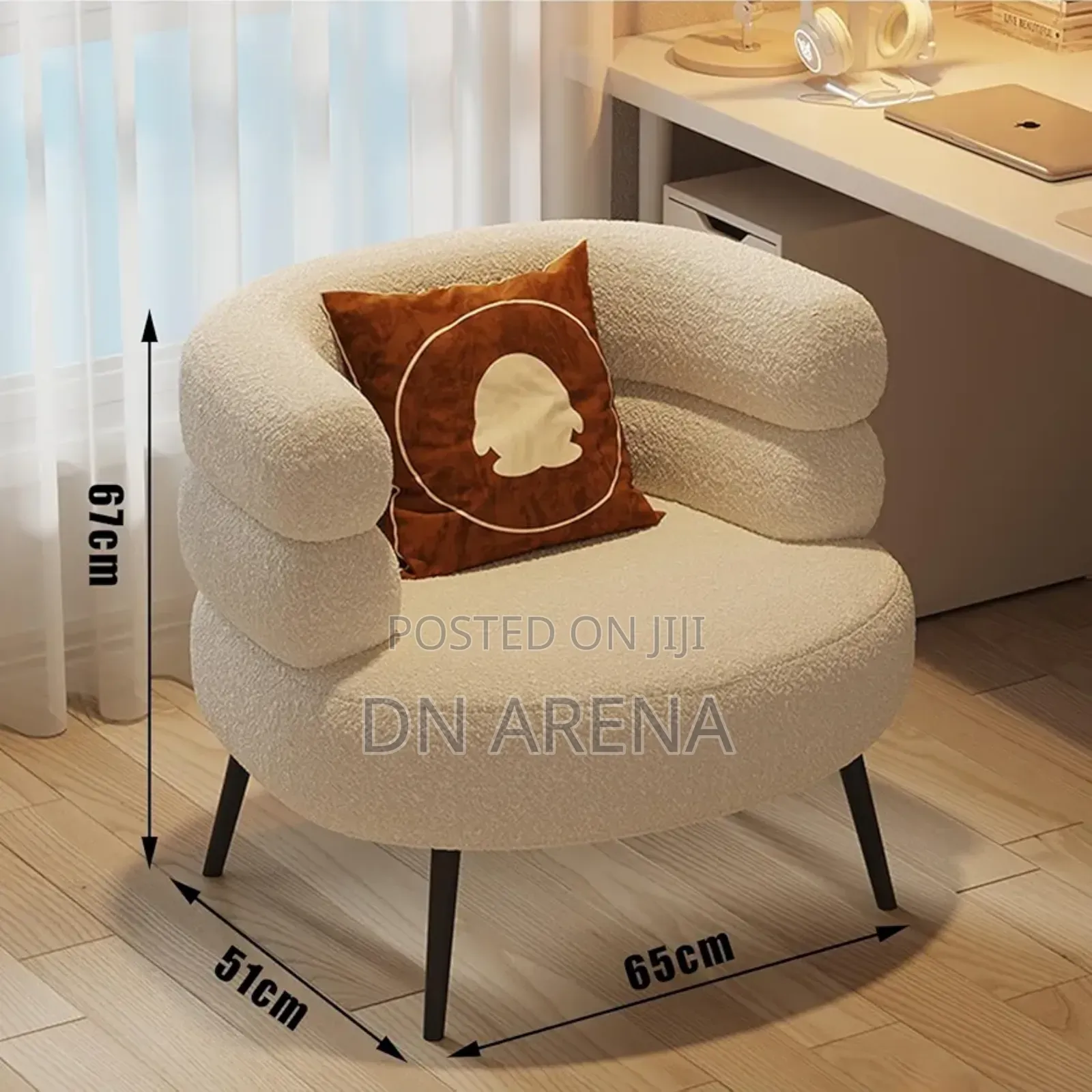 Single Sofa Lamb Wool Lazy Sofa Chair