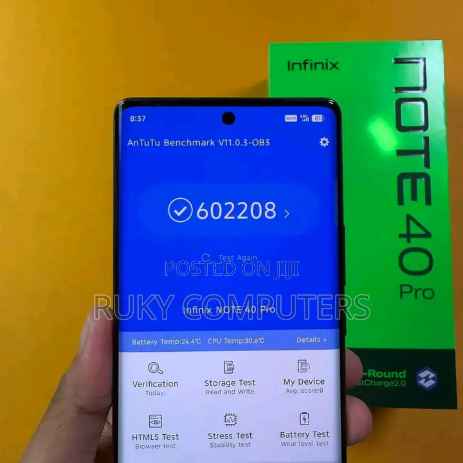 New Infinix Note 40 Pro 256 GB Gold