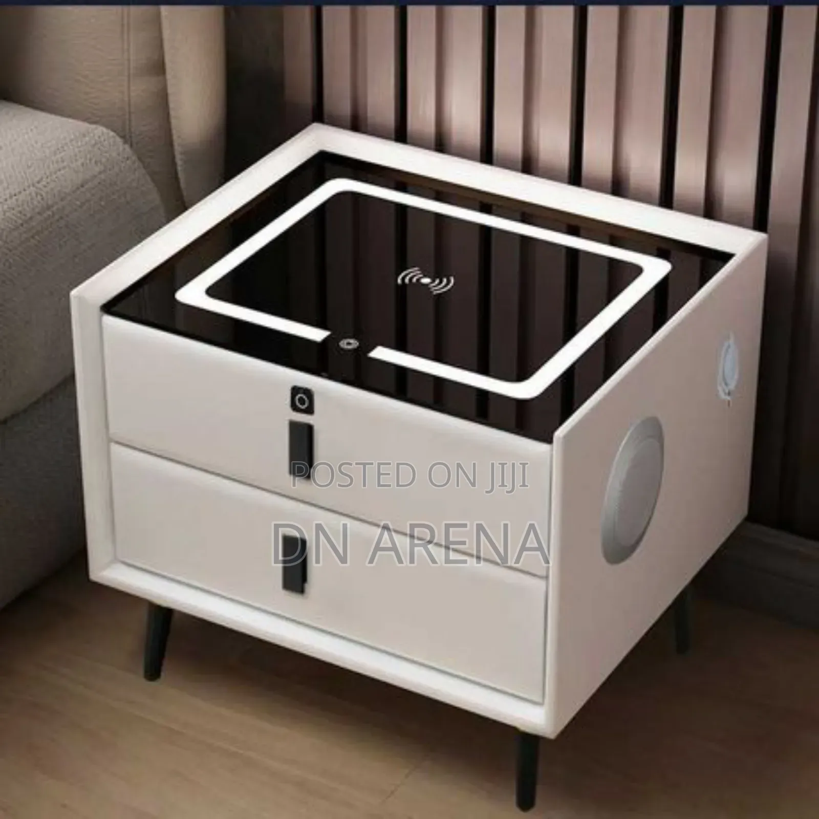 Smart Led Wireless Bedside Drawer Table +Speaker+ Charger+ Usb Port
