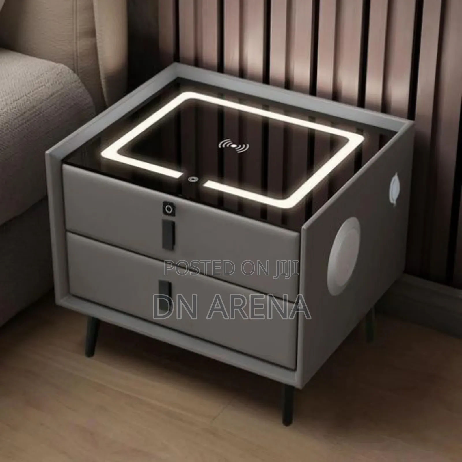 Smart Led Wireless Bedside Drawer Table +Speaker+ Charger+ Usb Port