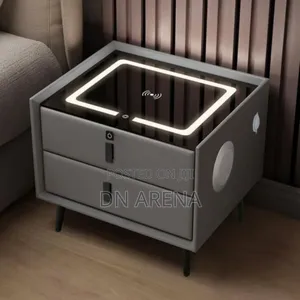 Smart Led Wireless Bedside Drawer Table +Speaker+ Charger+ Usb Port