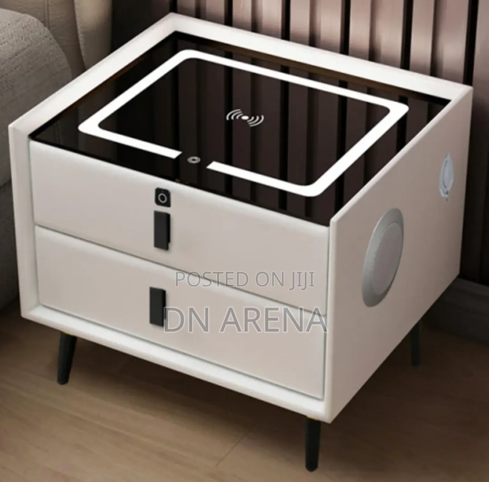 Smart Led Wireless Bedside Drawer Table +Speaker+ Charger+ Usb Port
