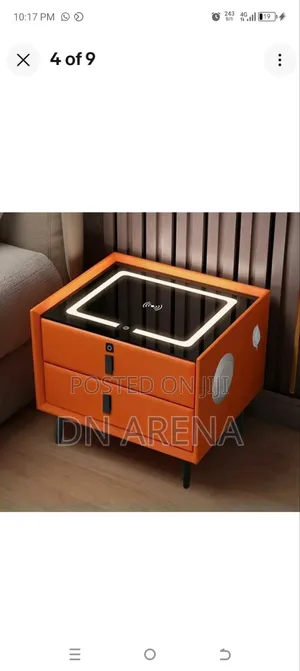 Smart Led Wireless Bedside Drawer Table +Speaker+ Charger+ Usb Port