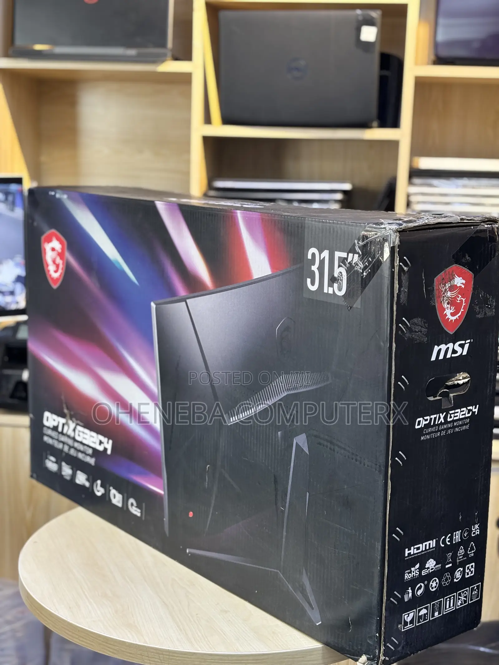 Msi 32” FHD Curved Gaming Monitor 165hz 1ms