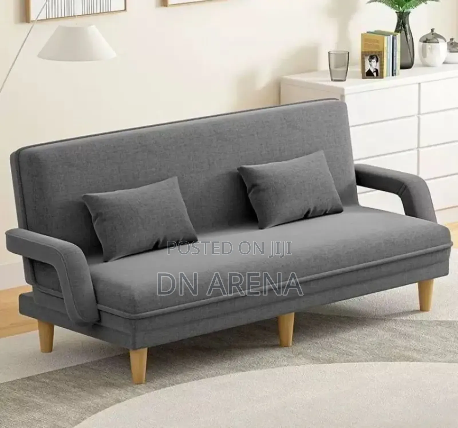 Comhoma Fabric Sofa Bed 2 Seater With Upgraded Frame No Pillow