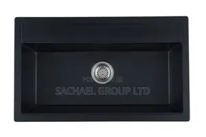 Quartz Kitchen Sink Black 20x18x 8 Single Bowl