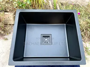 Quartz Kitchen Sink Black 20x18x 8 Single Bowl