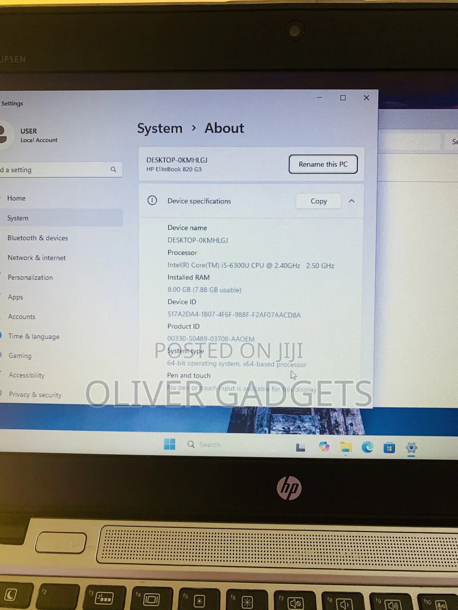 Laptop HP EliteBook 820 G3 8GB Intel Core i5 SSD 128GB
