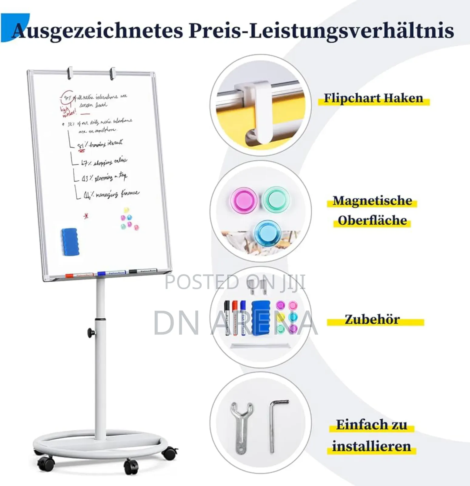 Flip Chart Stands Mobile Whiteboard
