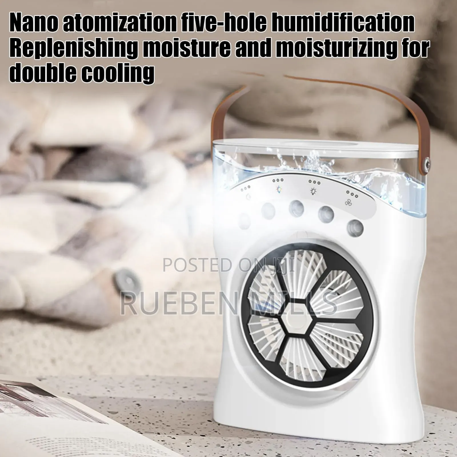 Three Wind Speed Adjustment Rechargeable Ice Water Cooling Fan
