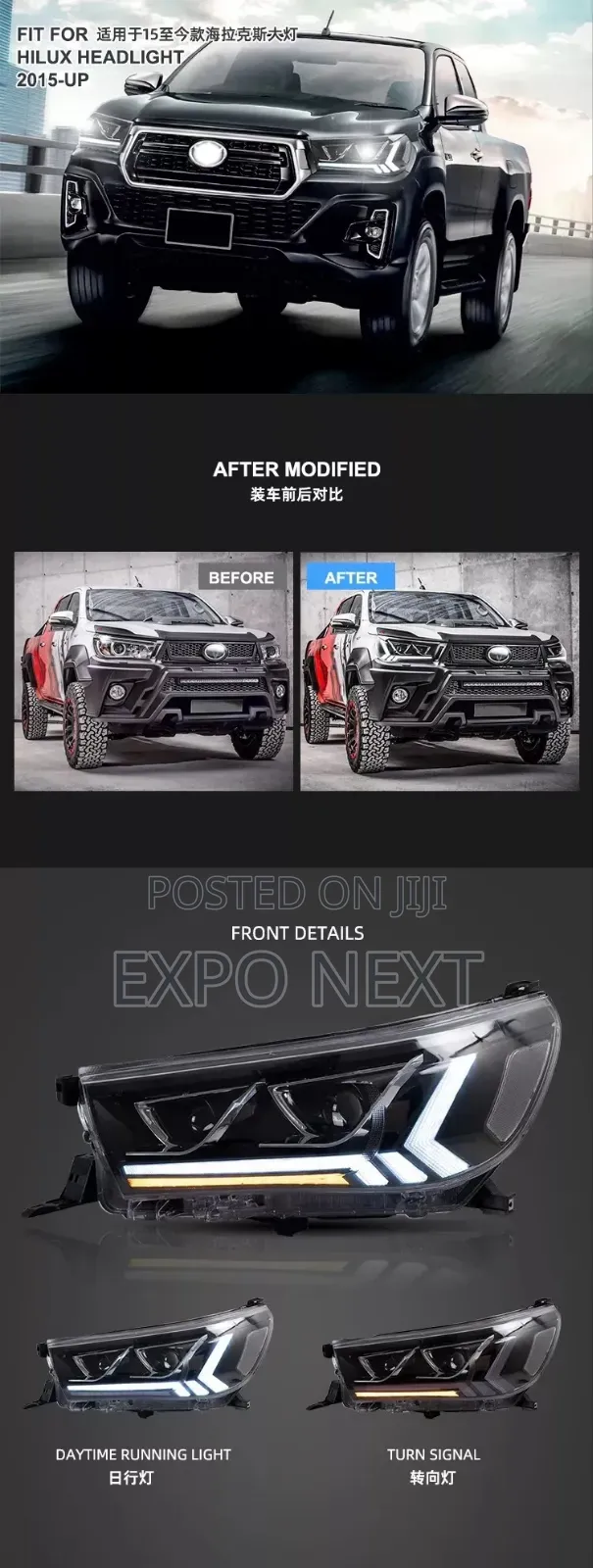 Toyota Hilux Revo 2015-2019 Led Headlight Light
