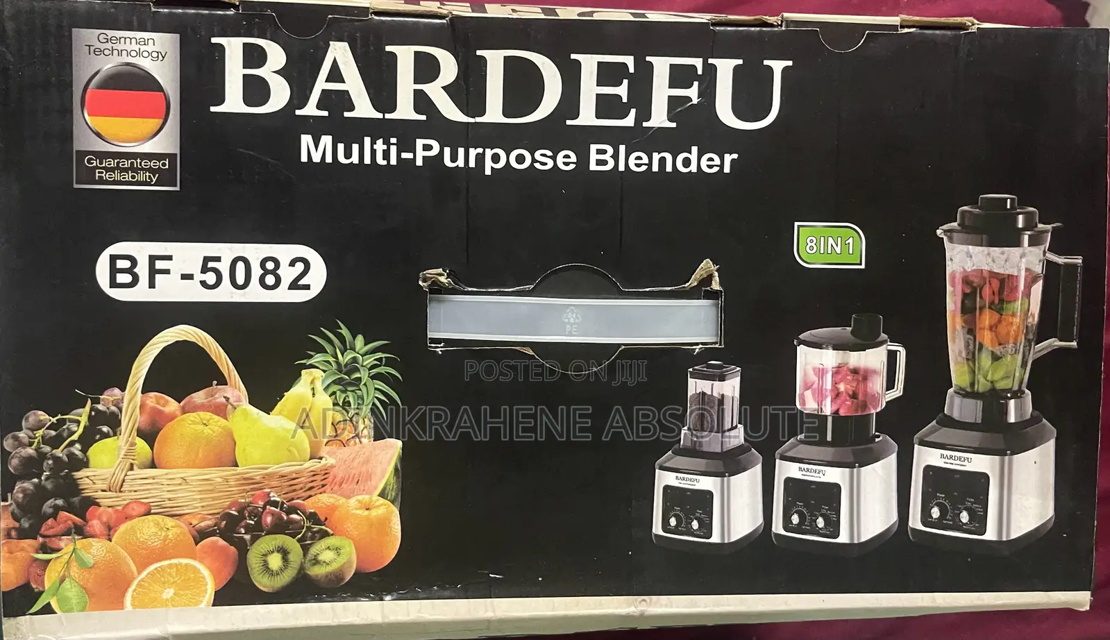 Brand New 8-in-1 High Power Blender (4l) – Complete Set | Sealed Box