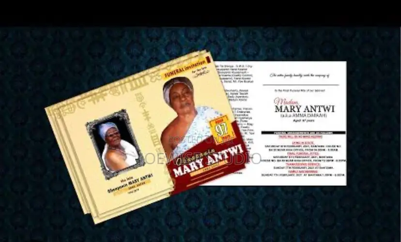 Funeral Invitation Card