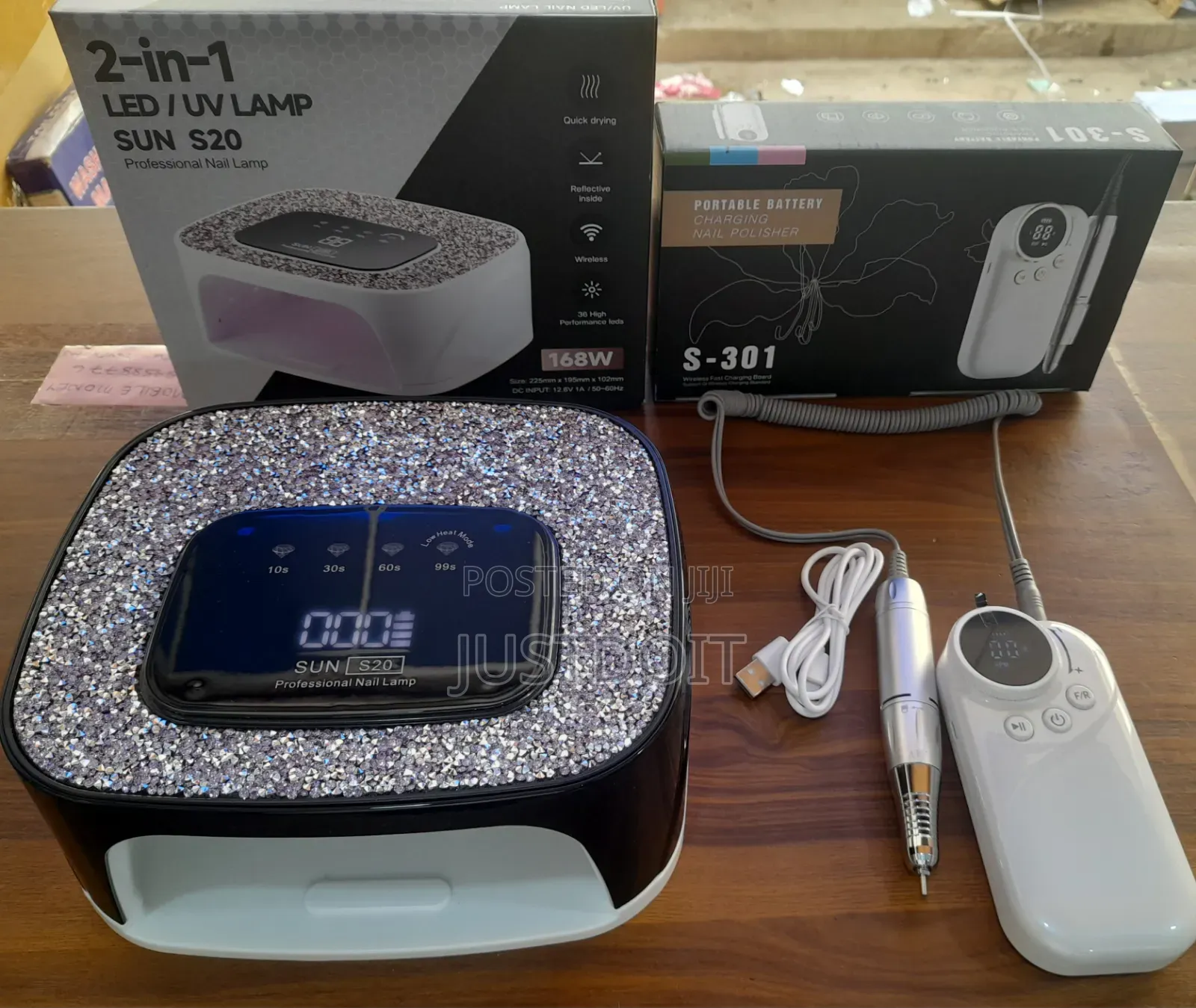 S20 Rechargeable Uv Lamp Nail Dryer + Nail Polish