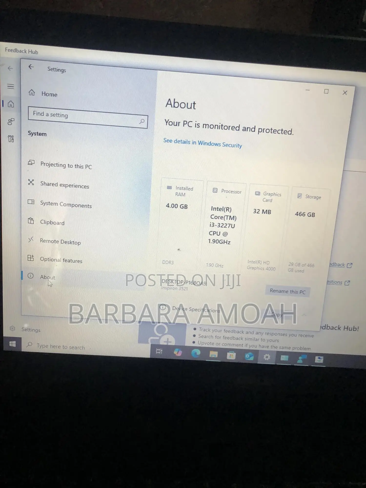 Laptop Dell Latitude 5400 4GB Intel Core i3 SSHD+SSD 500GB