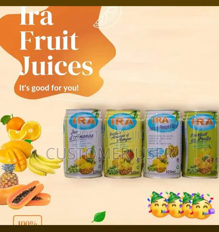 Ira Natural Fruit Juice and Cocktail 24/Carton