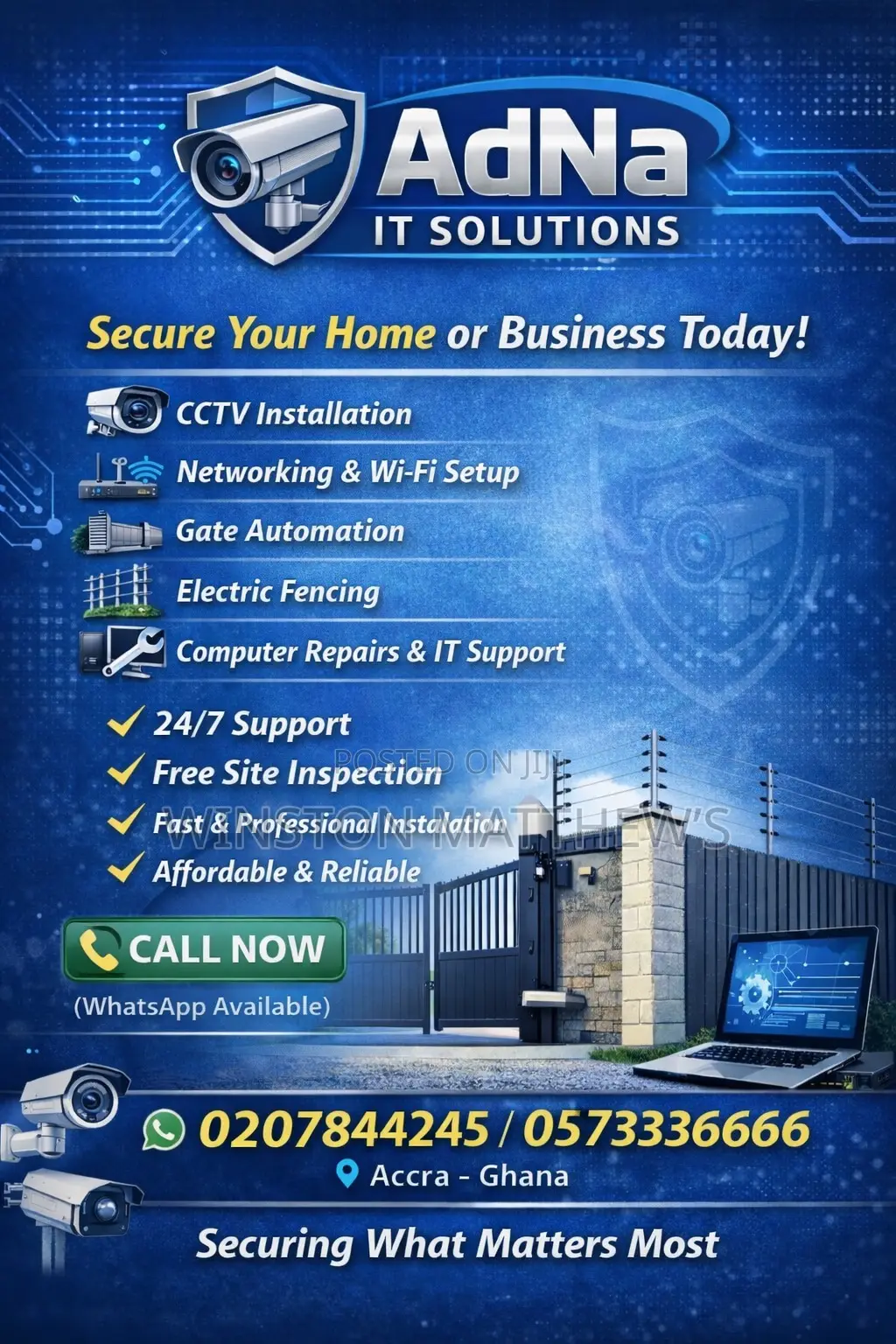 It Supports, Networking Issues, CCTV Services, Wifi Setup Etc