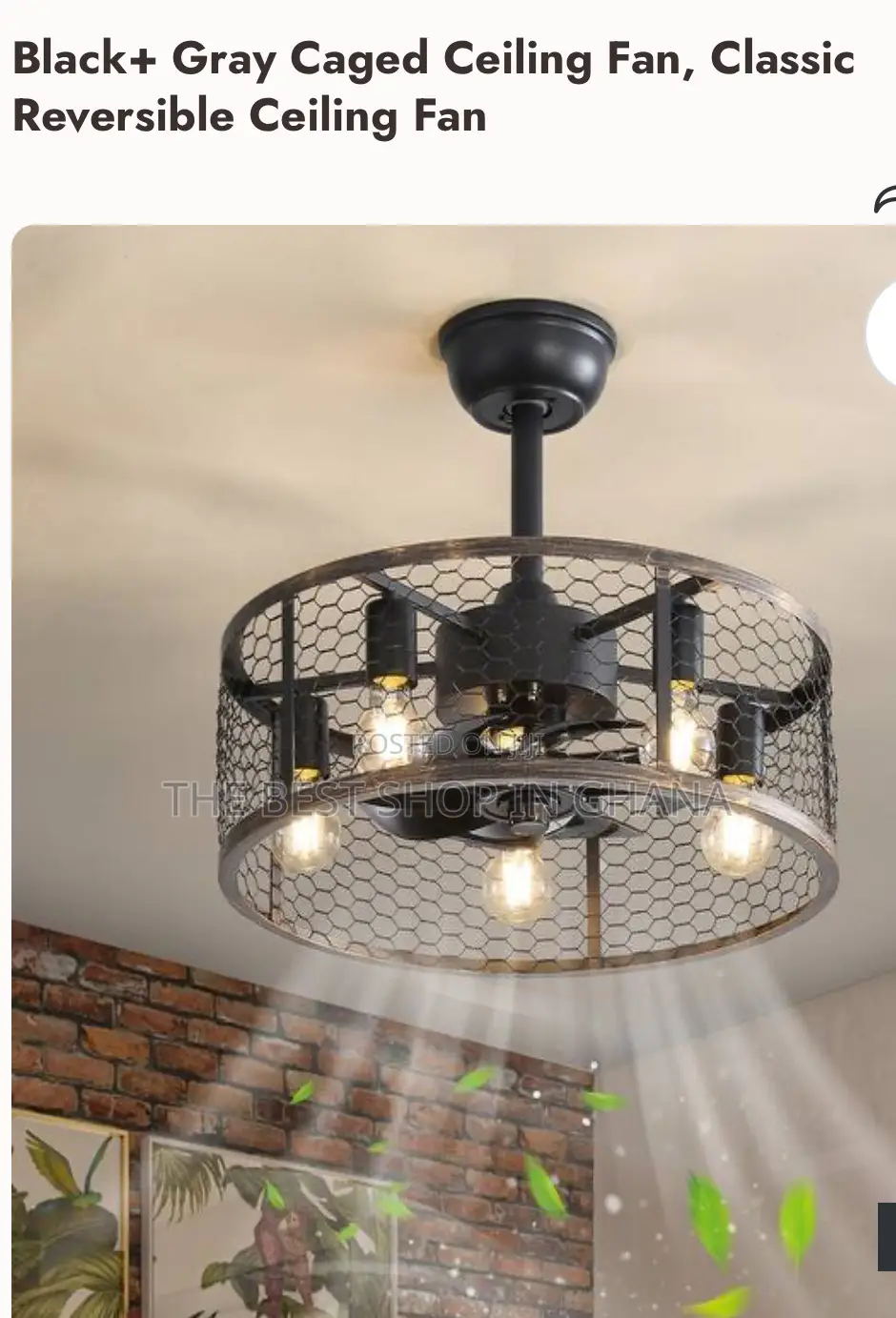 A Very Unique Ceiling Fan With Light Available for Sale