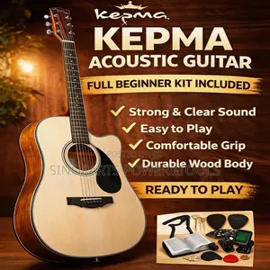 Kepma Full Size Acoustic Guitar Cutaway With Padded Gig Bag