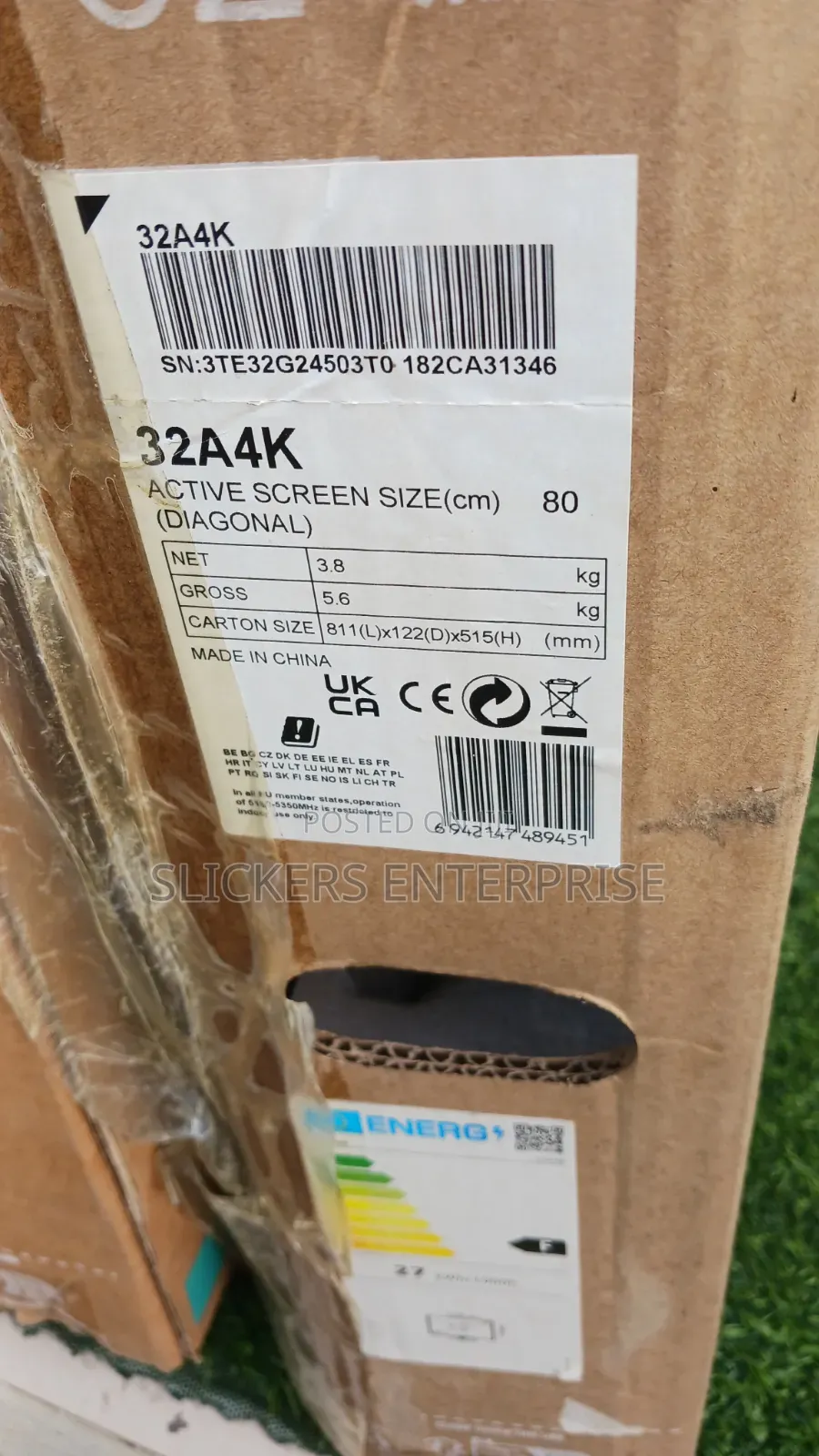 32" Hisense Smart Tv Model:32a4k Assembled in Europe