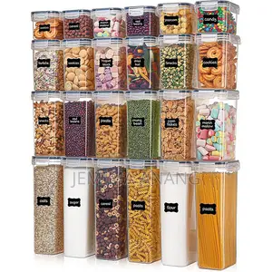 24-Set Food Storage Containers With Free Labelling Stickers