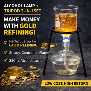 Alcohol Lamp Tripod Set for Gold Refining Heating Tool 250ml