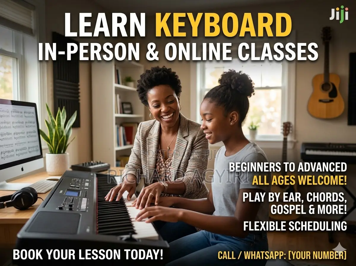 Professional Keyboard Piano Lessons (Online in-Person)