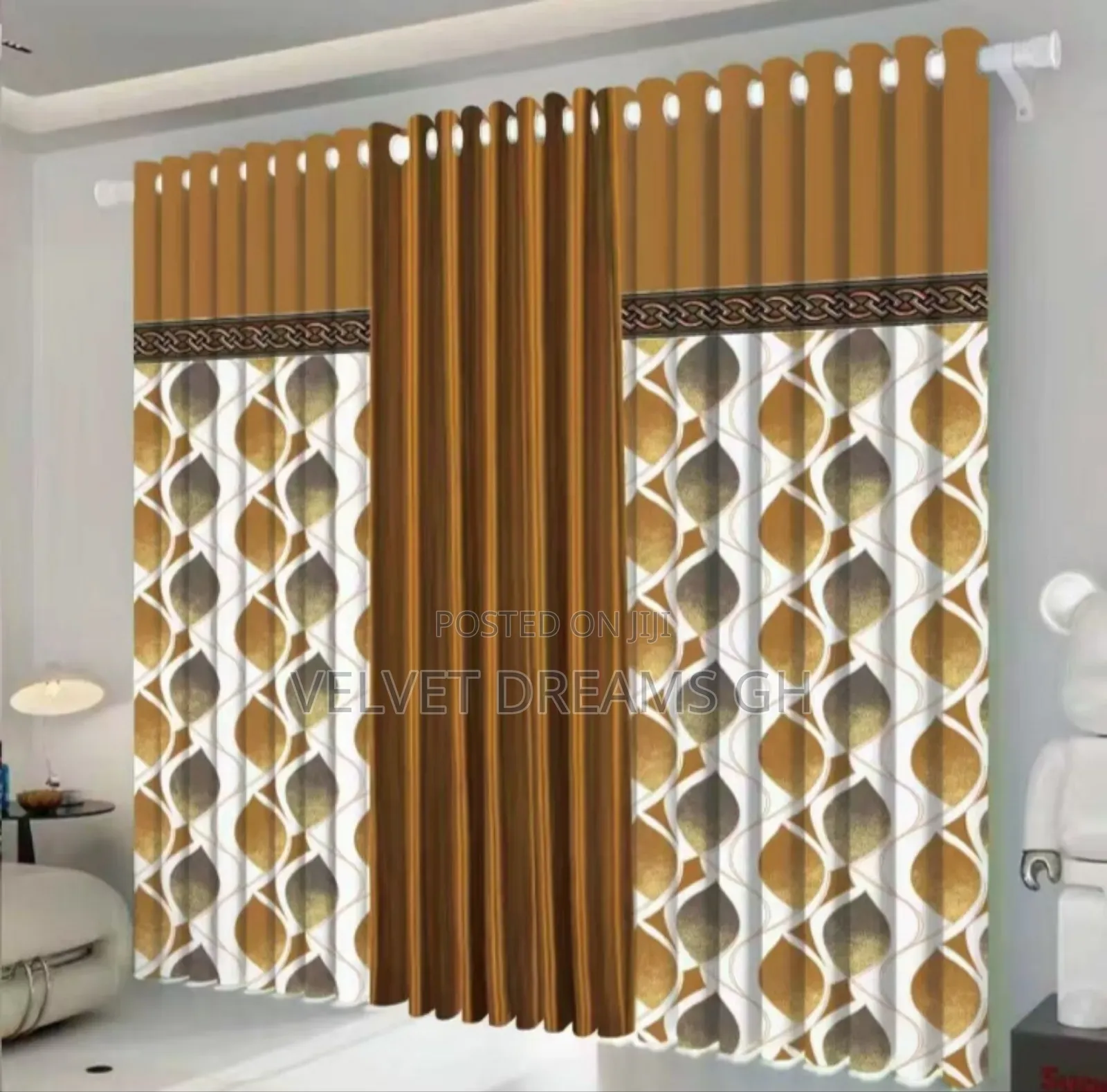 3-in-1 Curtains Voile, Design Sunblock